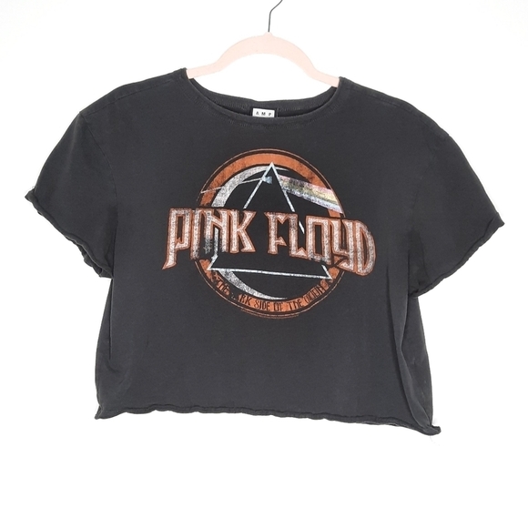 Amplified Pink Floyd Logo Crop Top Tee L - Picture 1 of 4